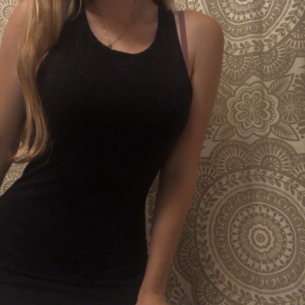 Black (lightly patterned) Tight Fit Dress
